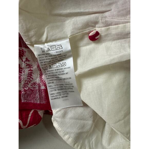 QVC Studio Park Tall Printed Dress Removable Belt Beetroot NWOT Size MT - Picture 4 of 6